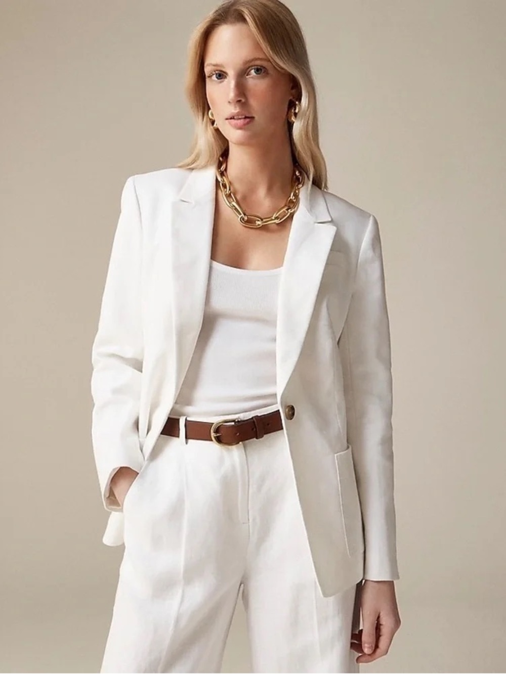 NWT J. Crew White Helena Blazer, Size 0